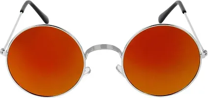 Fabulous Orange Metal UV Protected Sunglasses For Men-thumb2