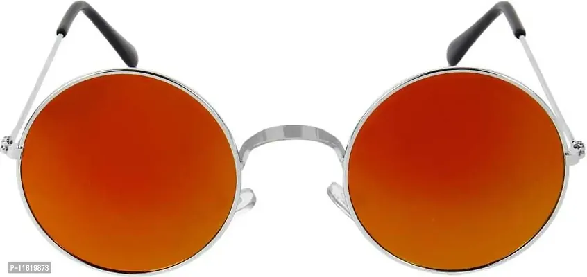Fabulous Orange Metal UV Protected Sunglasses For Men-thumb3