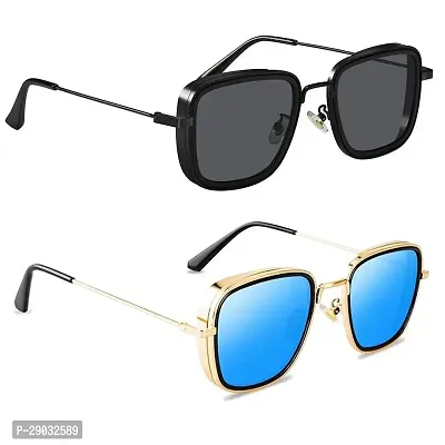 Stylish Metal Sunglasses Pack Of 2 (For Women  Men)-thumb0