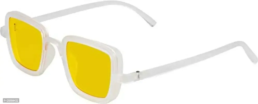 Modern Yellow Metal Sunglasses