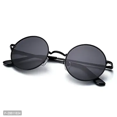 Stylish Metal Black Round Sunglasses For Women
