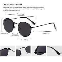 Modern Black Metal Sunglasses-thumb2