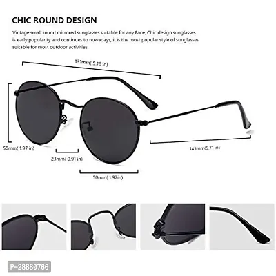 Modern Black Metal Sunglasses-thumb3