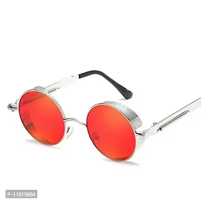 Fabulous Orange Metal UV Protected Sunglasses For Men