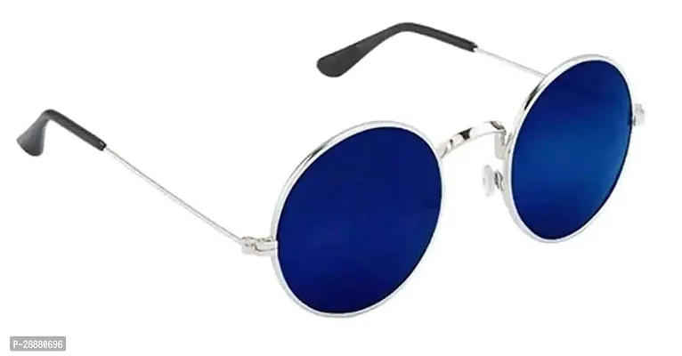Modern Blue Metal Sunglasses-thumb3