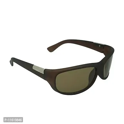 Fabulous Brown Plastic UV Protected Sunglasses For Men-thumb0