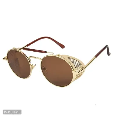 Fabulous Brown Metal UV Protected Sunglasses For Men