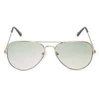 Arzonai Classic Aviator Shape Silver-Green UV Protection Sunglasses For Men  Women [MA-008-S4 ]-thumb2