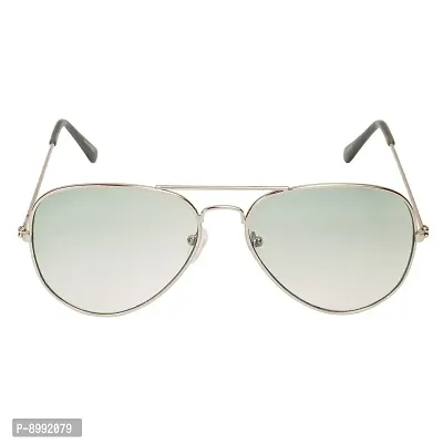 Arzonai Classic Aviator Shape Silver-Green UV Protection Sunglasses For Men  Women [MA-008-S4 ]-thumb3