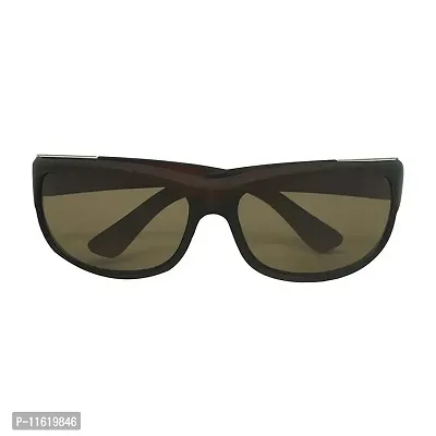 Fabulous Brown Plastic UV Protected Sunglasses For Men-thumb3