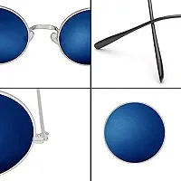 Trendy Blue Round Sunglass For Women-thumb3