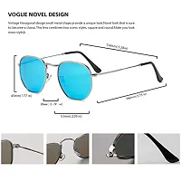 Fabulous Blue Metal UV Protected Sunglasses For Men-thumb2