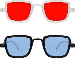 Modern Multicoloured Plastic Sunglasses Pack Of 2-thumb1