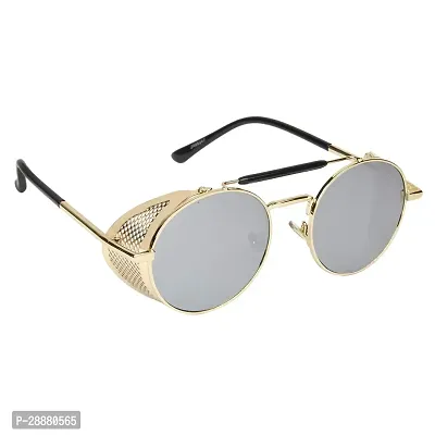 Modern Golden Metal Sunglasses-thumb3