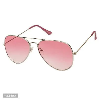 Arzonai Classic Aviator Shape Silver-Red UV Protection Sunglasses For Men  Women [MA-008-S17 ]