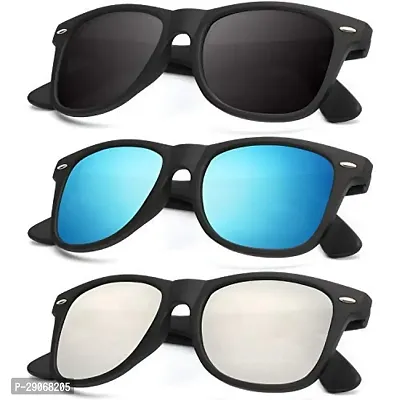 Trendy Black Plastic Frame Sunglasses For Women Pack Of 3