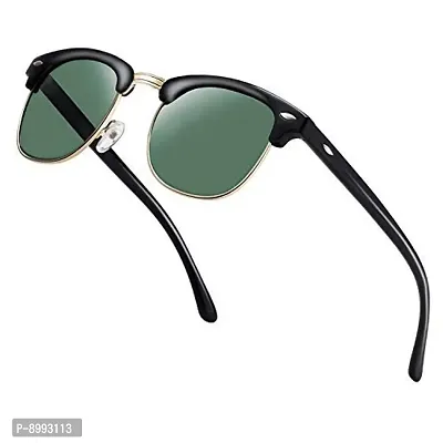 ARZONAI Unisex Adult's Clubmaster Sunglasses Green Frame, Green Lens (Medium) - Pack of 1-thumb4