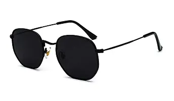 Fabulous Black Metal UV Protected Sunglasses For Men-thumb1