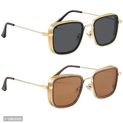 Stylish Metal Sunglasses Pack Of 2 (For Women  Men)