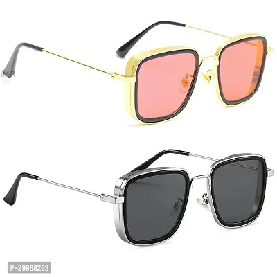 Trendy Plastic and Metal Frame Sunglasses For Women Pack Of 2