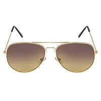 Arzonai Classics Aviator Shape Golden-Brown UV Protection Sunglasses For Men  Women [MA-007-S21 ]-thumb2