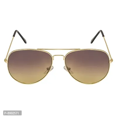 Arzonai Classics Aviator Shape Golden-Brown UV Protection Sunglasses For Men  Women [MA-007-S21 ]-thumb3