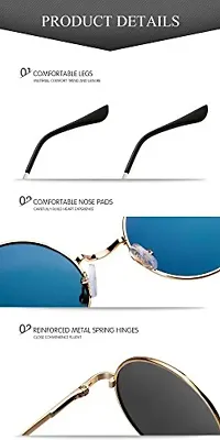 Fabulous Blue Metal UV Protected Sunglasses For Men-thumb1