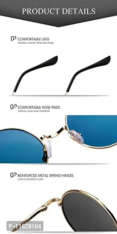 Fabulous Blue Metal UV Protected Sunglasses For Men-thumb2