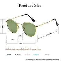 Modern Green Metal Sunglasses-thumb4