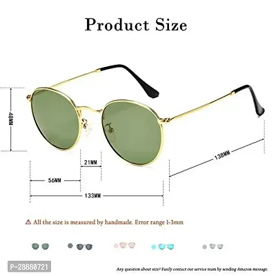 Modern Green Metal Sunglasses-thumb5