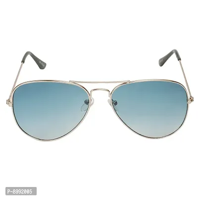 Arzonai Classic Aviator Shape Silver-Green UV Protection Sunglasses For Men  Women [MA-008-S10 ]-thumb3