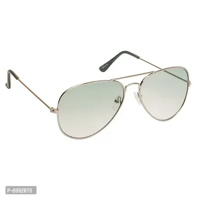 Arzonai Classic Aviator Shape Silver-Green UV Protection Sunglasses For Men  Women [MA-008-S4 ]-thumb2