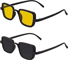 Modern Multicoloured Plastic Sunglasses Pack Of 2-thumb4