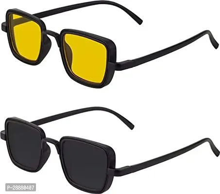 Modern Multicoloured Plastic Sunglasses Pack Of 2-thumb5