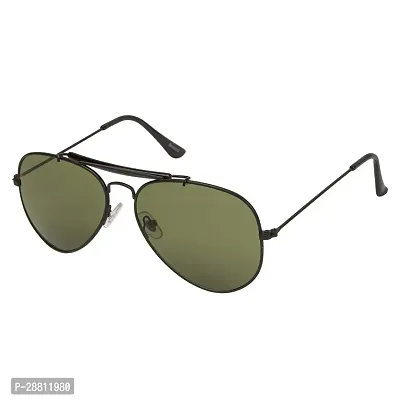 Stylish Classic Aviator Shape Black-Green Uv Protection Sunglasses For Women