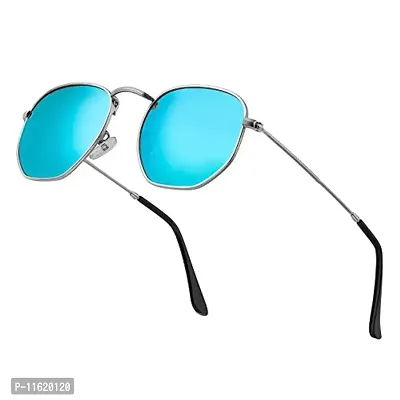 Fabulous Blue Metal UV Protected Sunglasses For Men