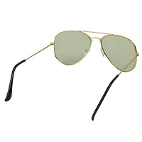 Arzonai Classics Aviator Golden-Green UV Protection Sunglasses For Men  Women |MA-095-S28|-thumb4