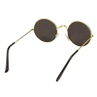 Arzonai Hammond Round Shape Golden-Green Mirrored UV Protection Sunglasses For Men  Women [MA-040-S4 ]-thumb3