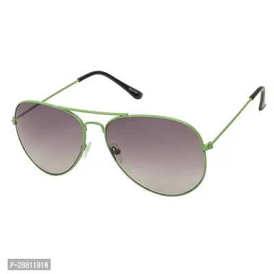 Stylish Classic Aviator Shape Green-Black Uv Protection Sunglasses For Women