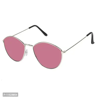 Fabulous Pink Metal UV Protected Sunglasses For Men
