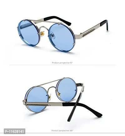 Fabulous Blue Metal UV Protected Sunglasses For Men-thumb3