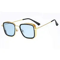 Stylish Sunglasses For Women (Golden-Blue)-thumb3