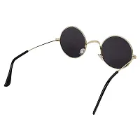 Stylish Metal Black Round Sunglasses For Women-thumb2