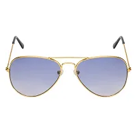 Arzonai Classic Aviator Shape Golden-Blue UV Protection Sunglasses For Men  Women [MA-008-S8 ]-thumb2
