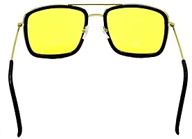 Modern Yellow Metal Sunglasses-thumb2