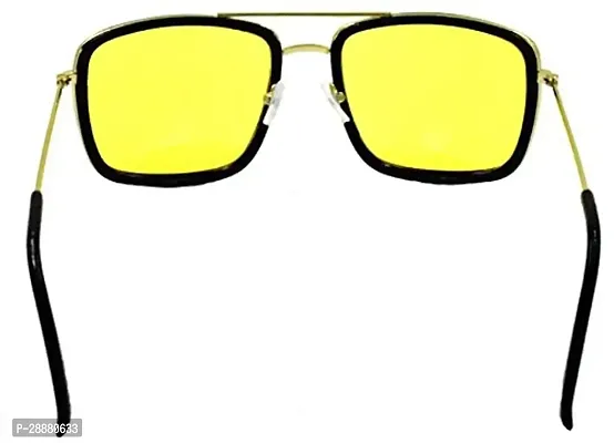 Modern Yellow Metal Sunglasses-thumb3