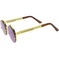 Stylish Metal Pink Round Sunglasses For Women-thumb2