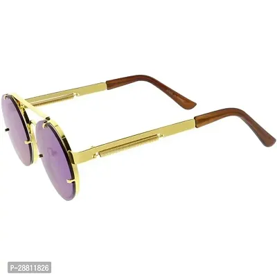 Stylish Metal Pink Round Sunglasses For Women-thumb3