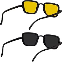 Modern Multicoloured Plastic Sunglasses Pack Of 2-thumb3