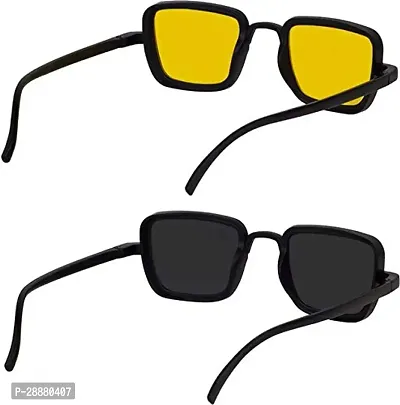 Modern Multicoloured Plastic Sunglasses Pack Of 2-thumb4